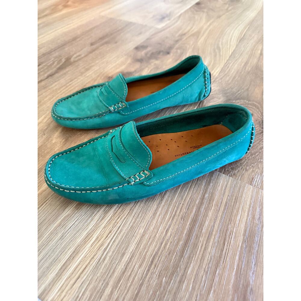 Teal Suede Women's Loafers